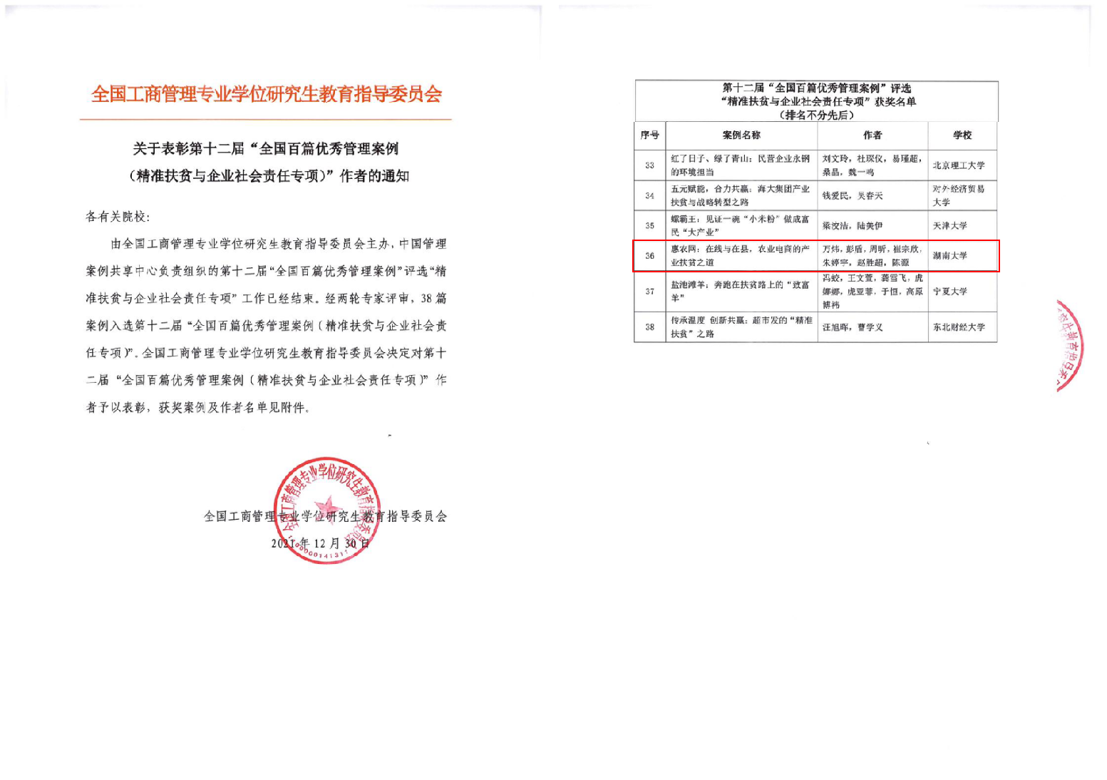 走進中國(guó)MBA課堂！惠農(nóng)網獲評第十二屆“全國(guó)百篇優秀管理(lǐ)案例”